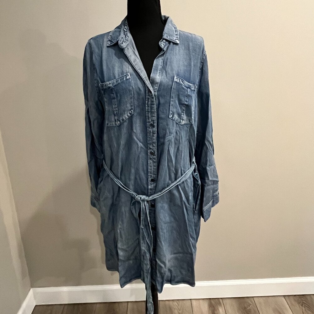 Velvet Heart Chambray Denim Shirt Dress - Size Medium
